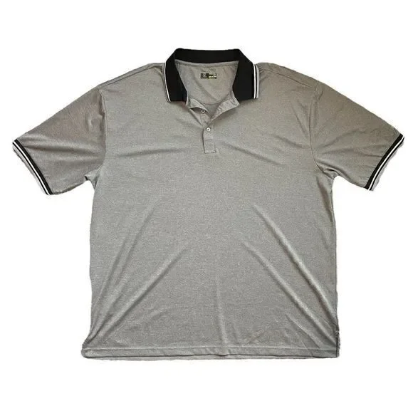 PGA TOUR Big & Tall Athletic Fit Short Sleeve Motionflux 360 Gray Polo Shirt *** - Picture 1 of 10